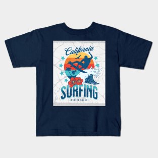 California Surfing - Palm Beach Kids T-Shirt